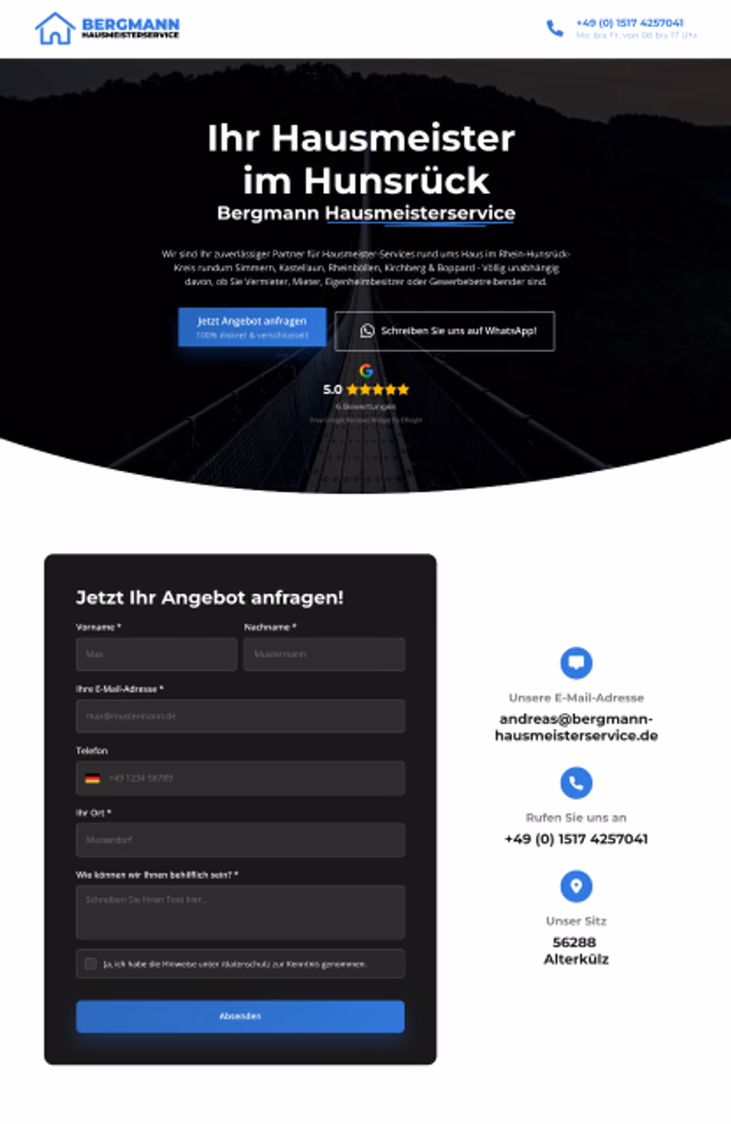 Zielseite Bergmann Hausmeisterservice
