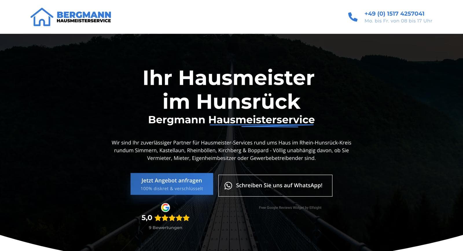 Website Bergmann Hausmeisterservice