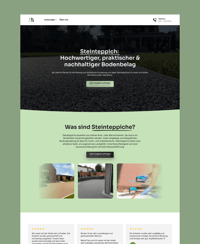 Zielseite Steinteppich Rund-Ums-Haus-Bau